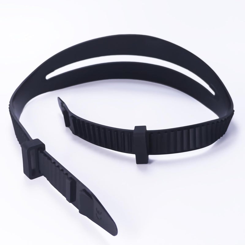 sipantee 2PCS Universal Silicone Mask Strap Black Scuba Mask Strap Replacement for Scuba Diving Snorkeling Mask Swimming Goggle Snorkel Mask Straps Diving Glasses Straps - Image 2